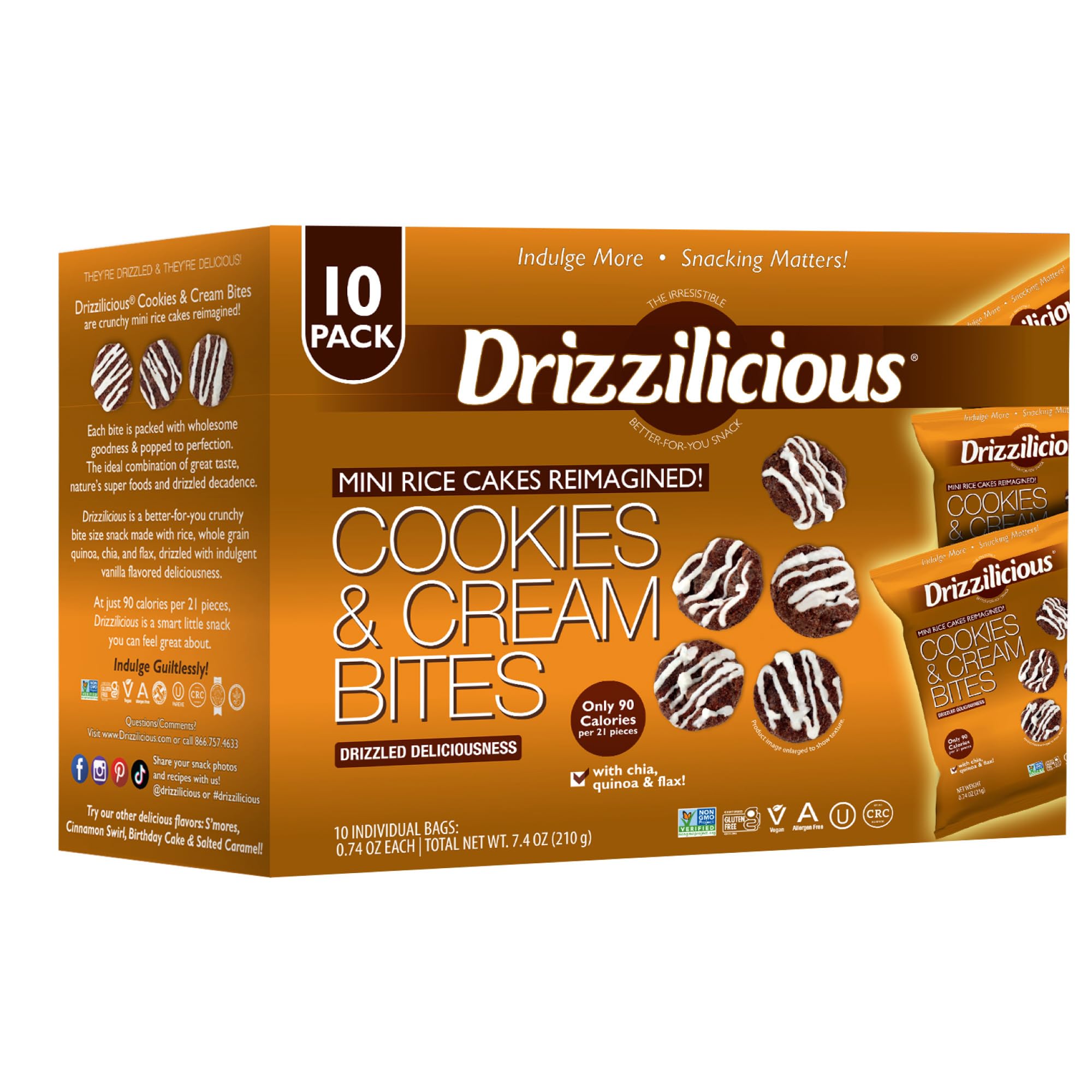 Rice cake & Harry② Amazon.com: Drizzilicious Mini Flavored Rice Cakes Cookies & Cream
